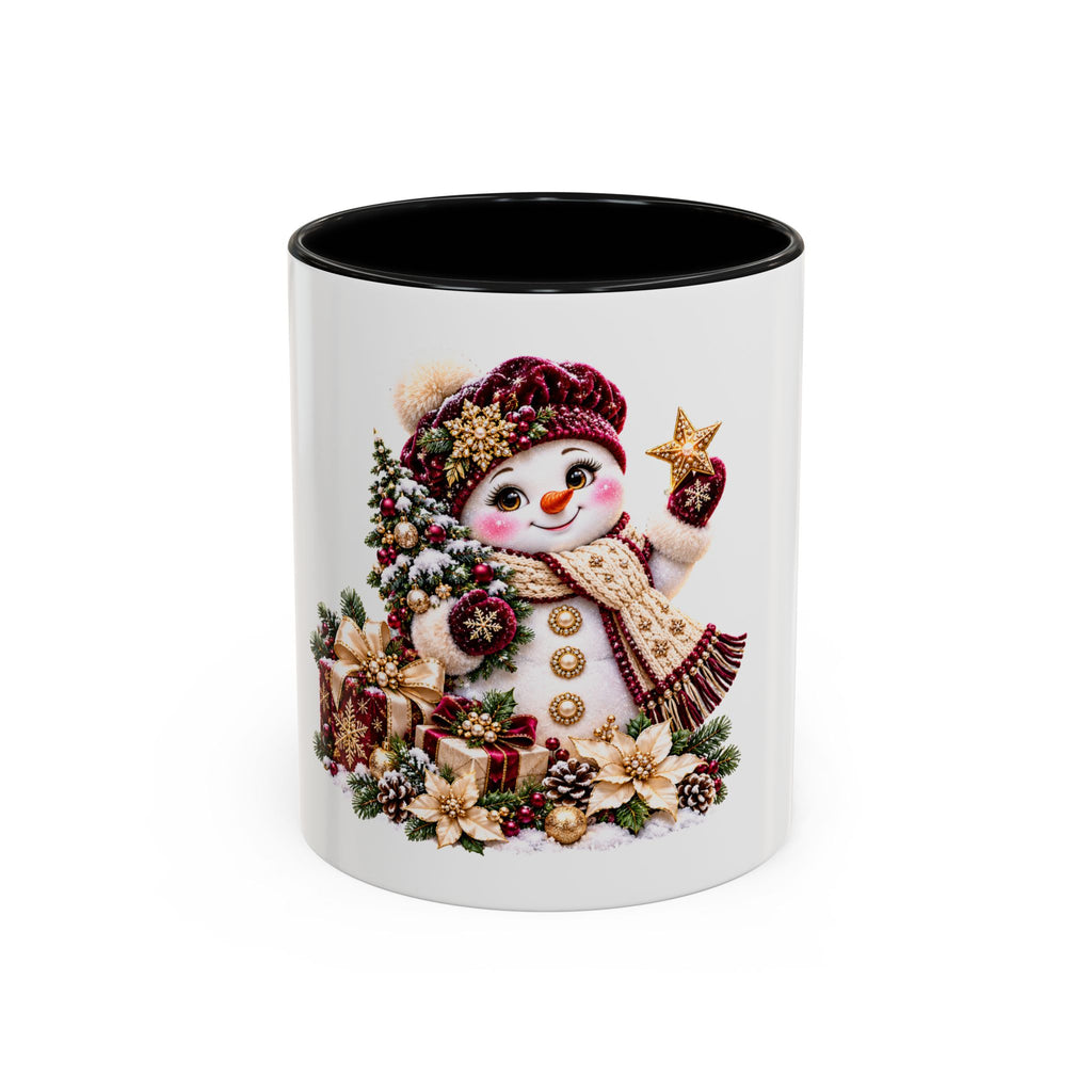 Christmas Snowman Coffee Mug — Festive Holiday Accent Mug (11/15oz)