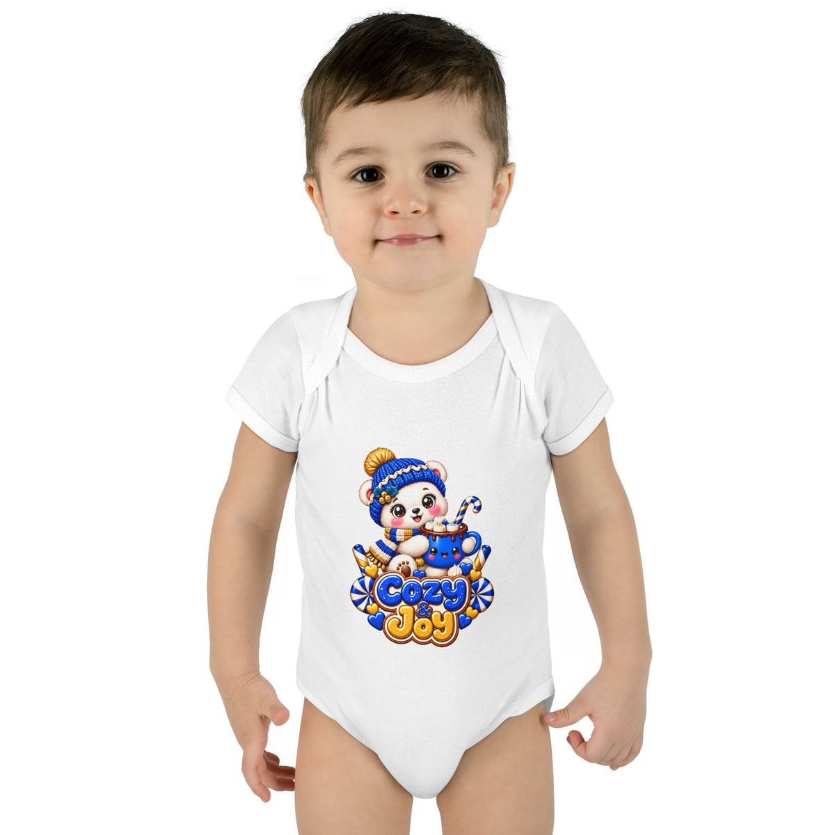 Baby Bodysuit — Cozy Joy Winter Panda Graphic