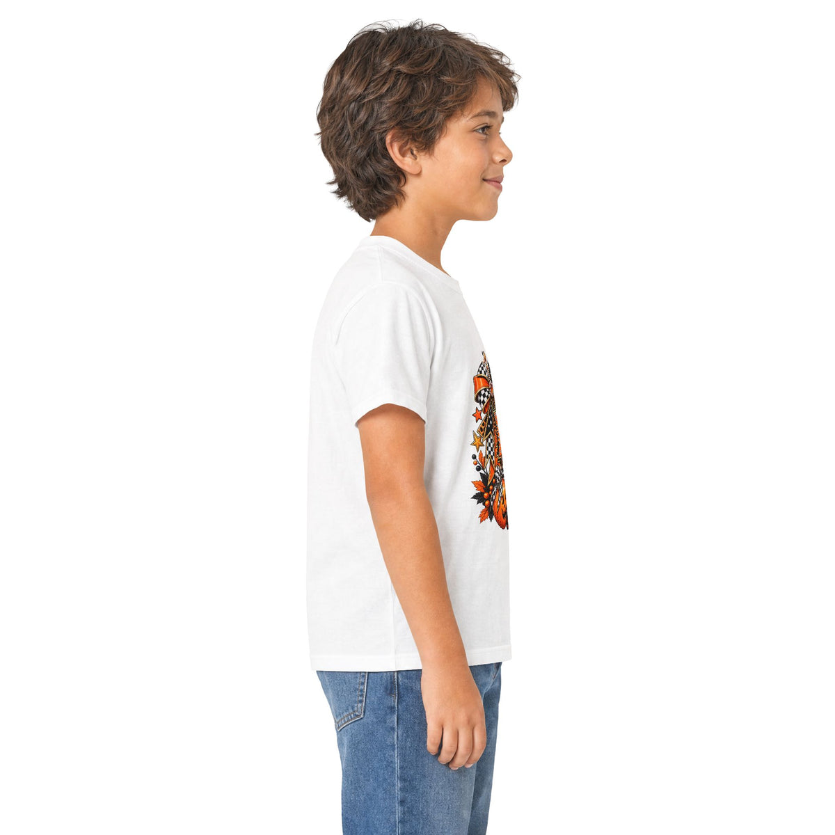 Halloween Ghost & Pumpkin T-Shirt, Spooky Cute Graphic Tee