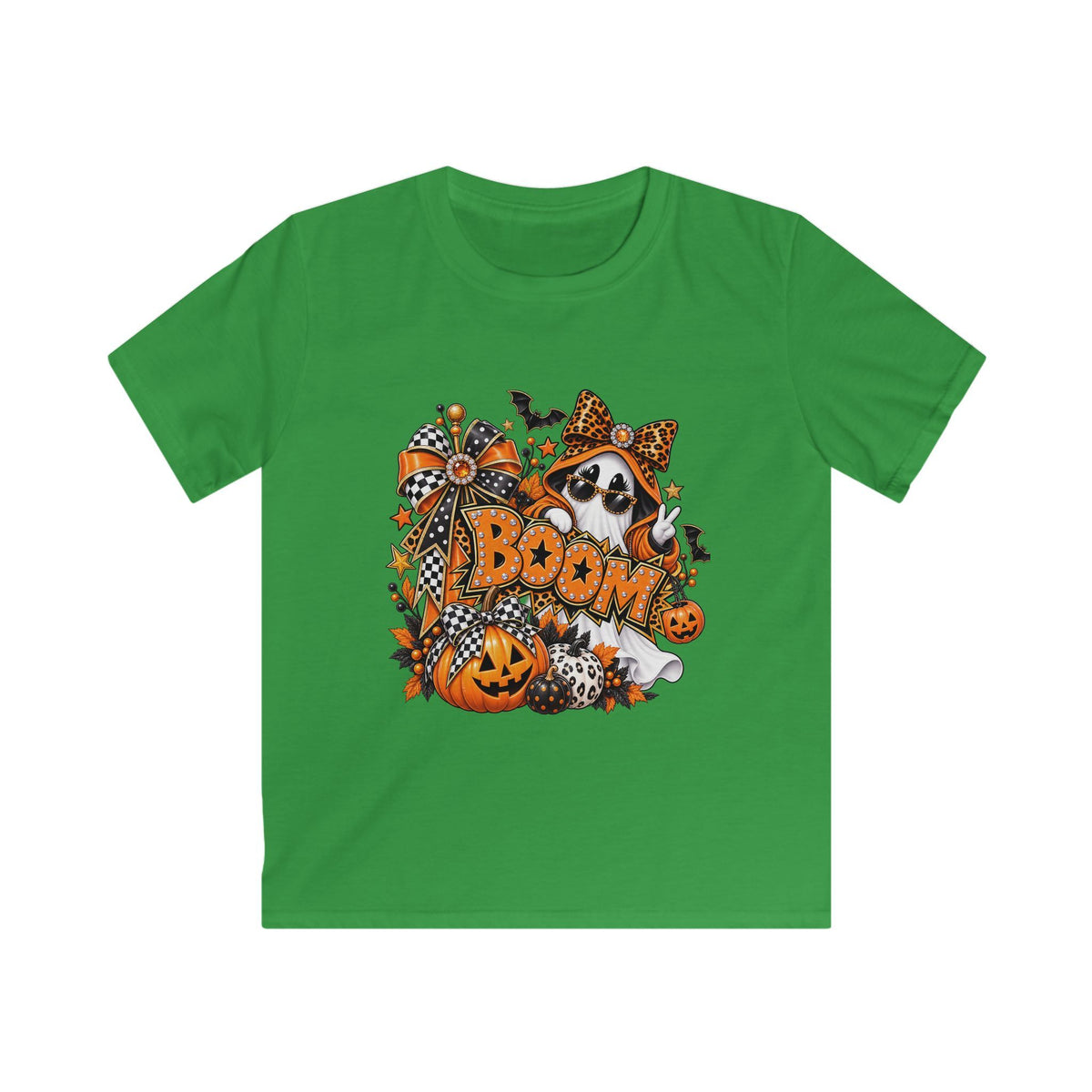 Halloween Ghost & Pumpkin T-Shirt, Spooky Cute Graphic Tee