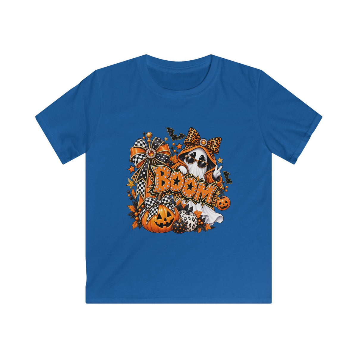 Halloween Ghost & Pumpkin T-Shirt, Spooky Cute Graphic Tee