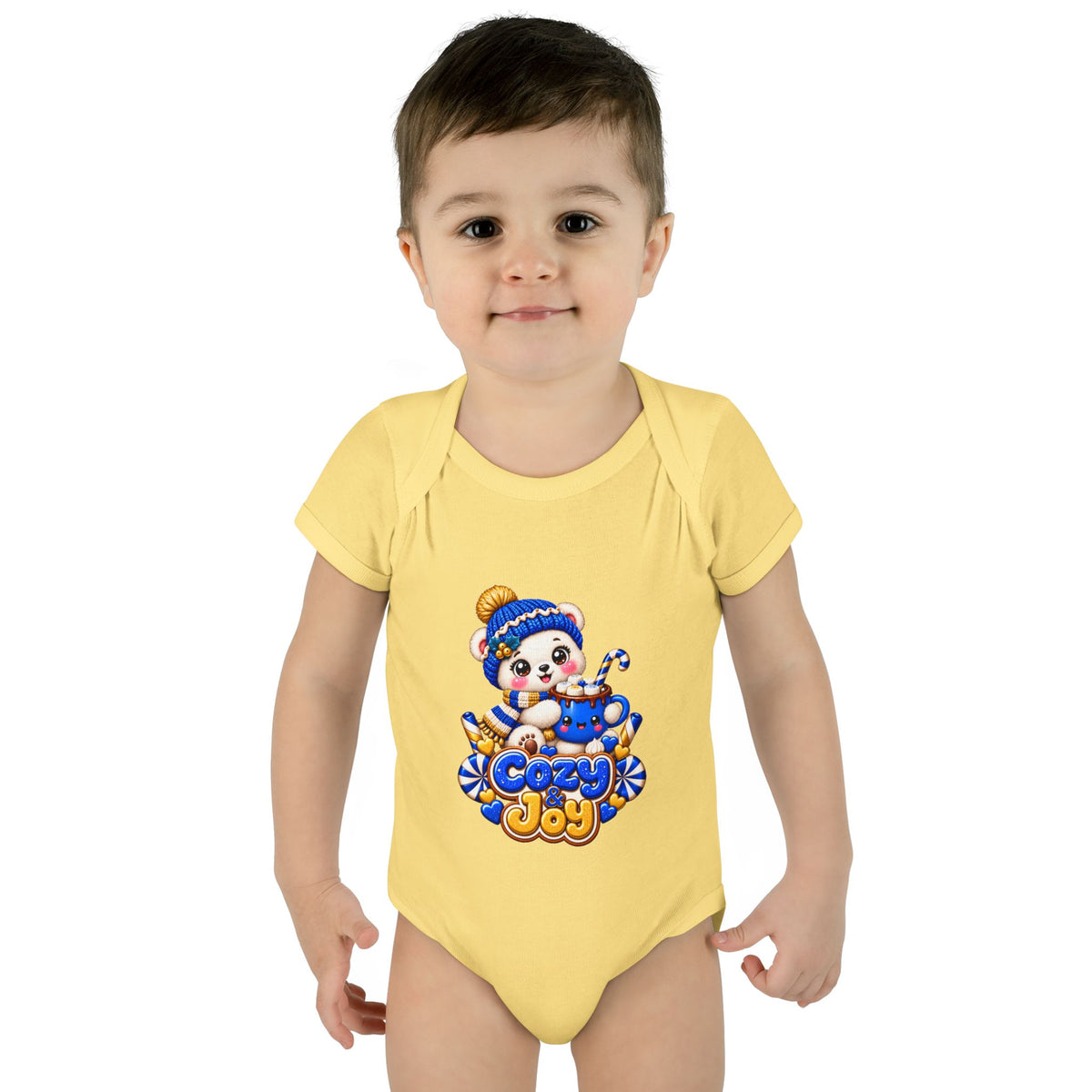 Baby Bodysuit — Cozy Joy Winter Panda Graphic
