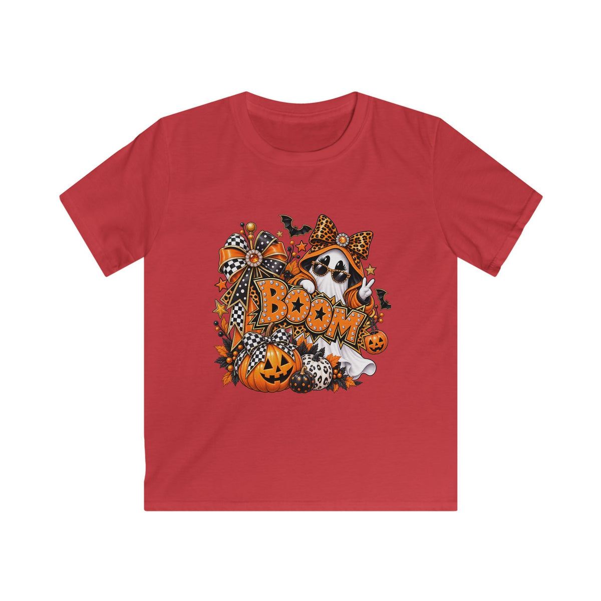 Halloween Ghost & Pumpkin T-Shirt, Spooky Cute Graphic Tee