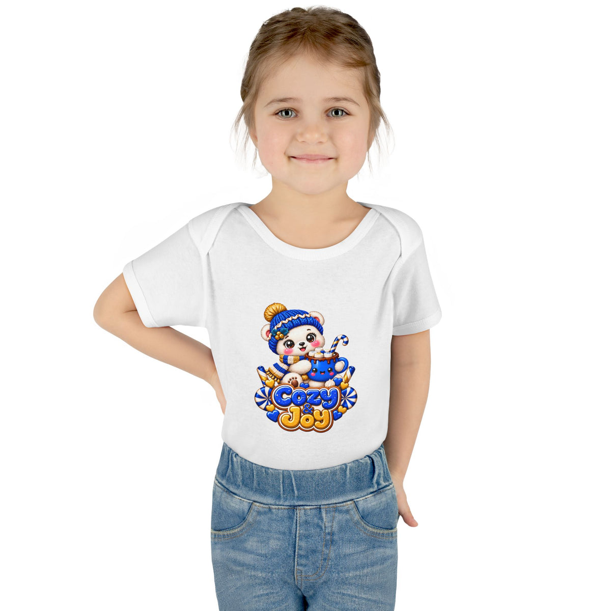Baby Bodysuit — Cozy Joy Winter Panda Graphic