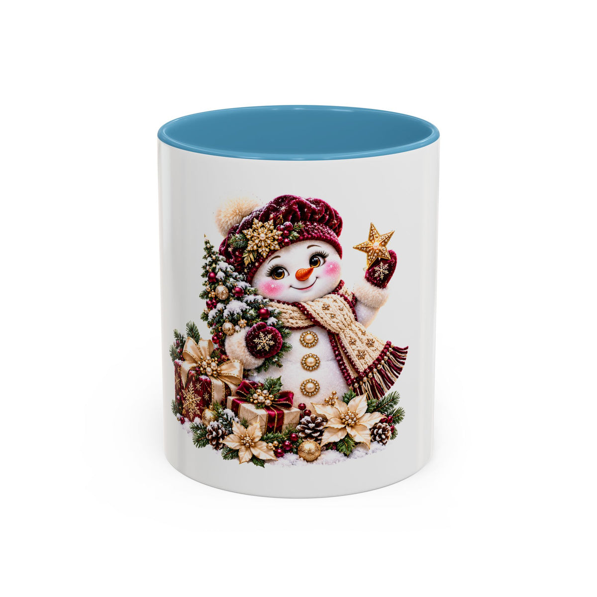 Christmas Snowman Coffee Mug — Festive Holiday Accent Mug (11/15oz)
