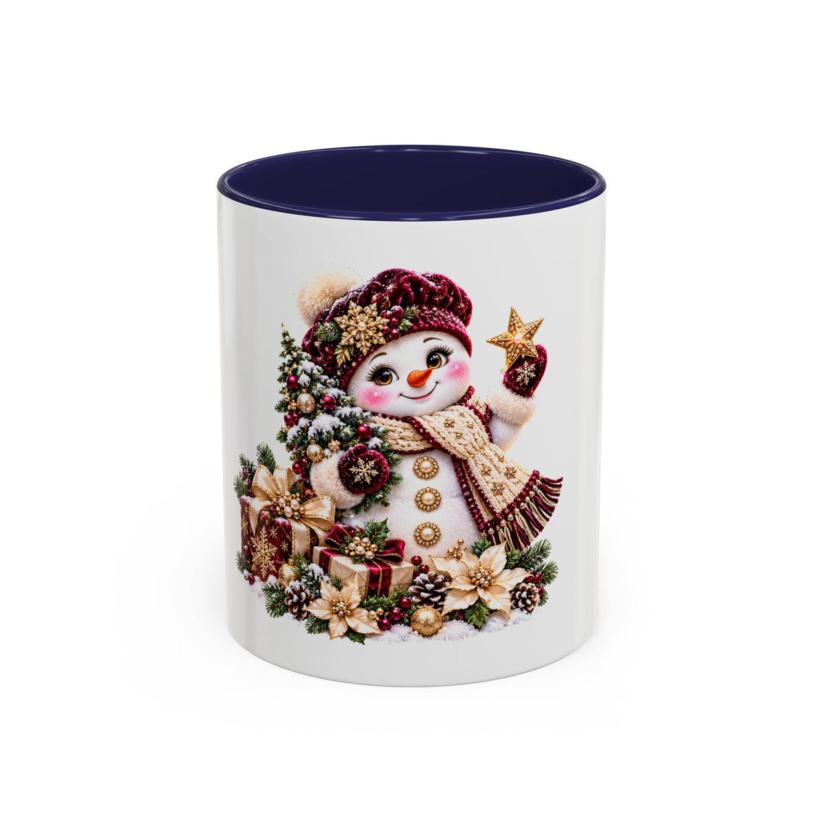 Christmas Snowman Coffee Mug — Festive Holiday Accent Mug (11/15oz)