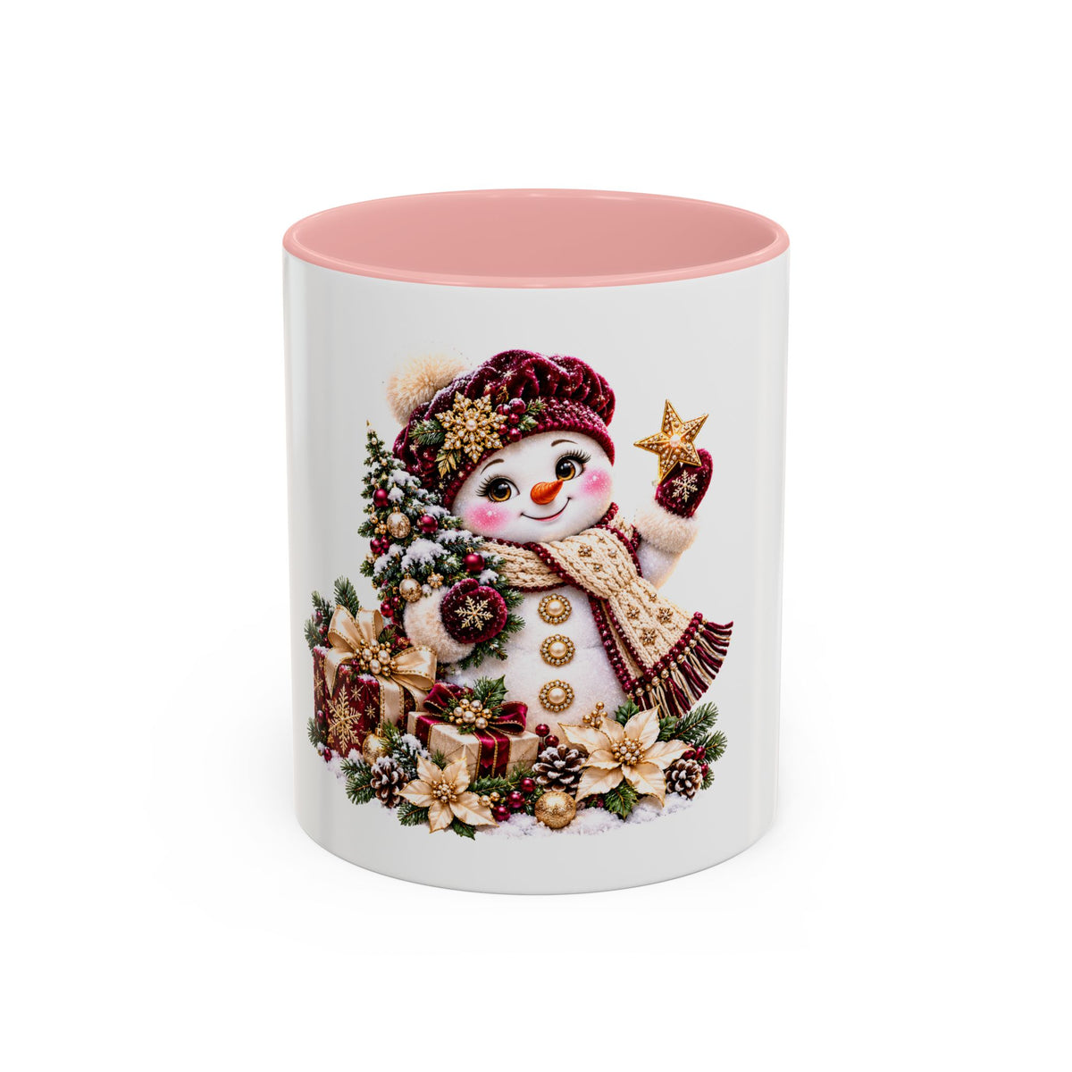 Christmas Snowman Coffee Mug — Festive Holiday Accent Mug (11/15oz)