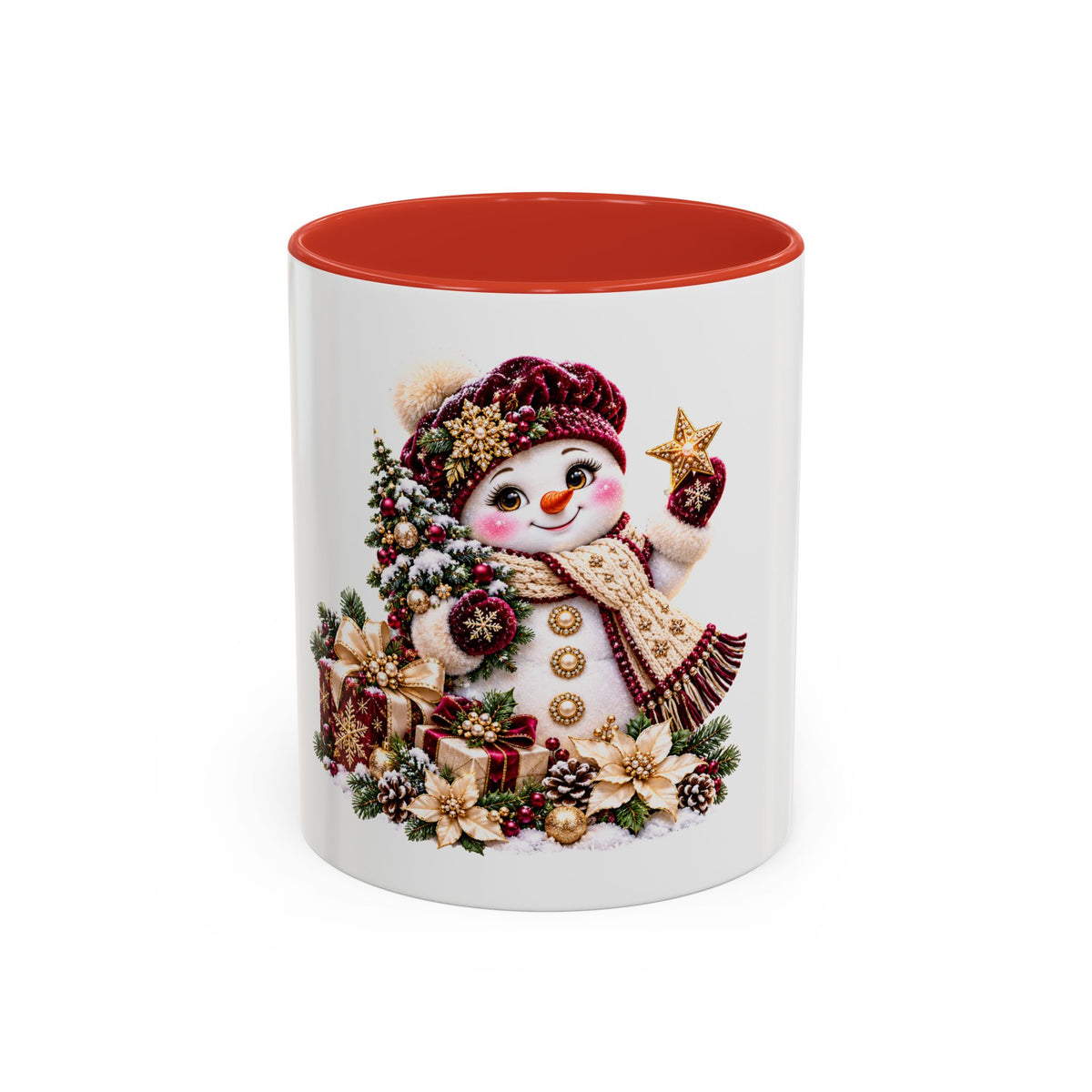 Christmas Snowman Coffee Mug — Festive Holiday Accent Mug (11/15oz)