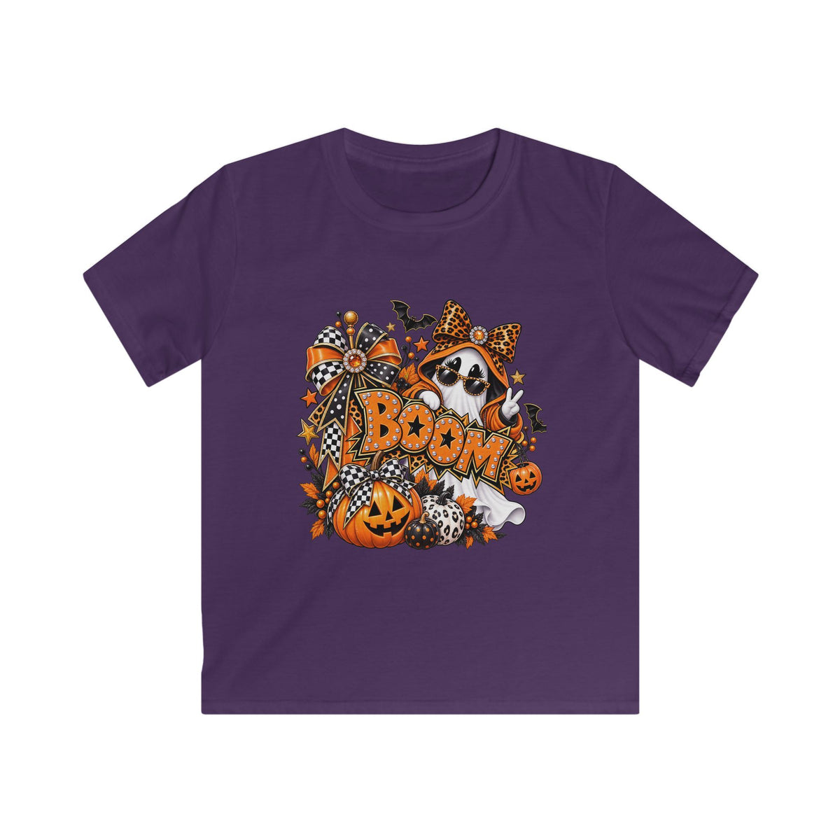 Halloween Ghost & Pumpkin T-Shirt, Spooky Cute Graphic Tee