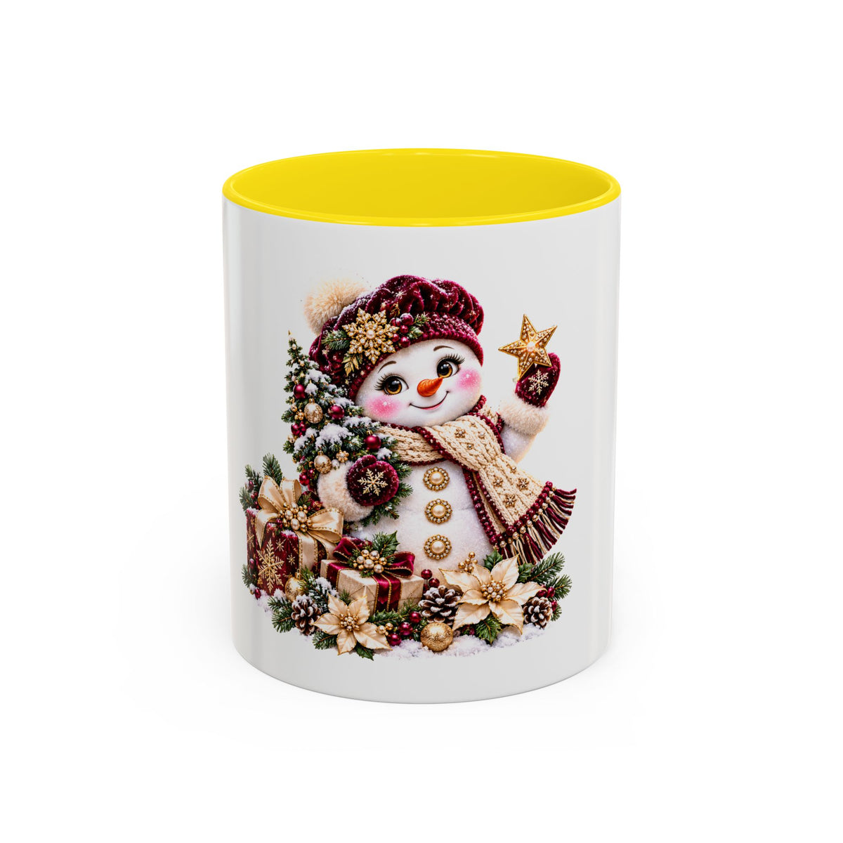 Christmas Snowman Coffee Mug — Festive Holiday Accent Mug (11/15oz)