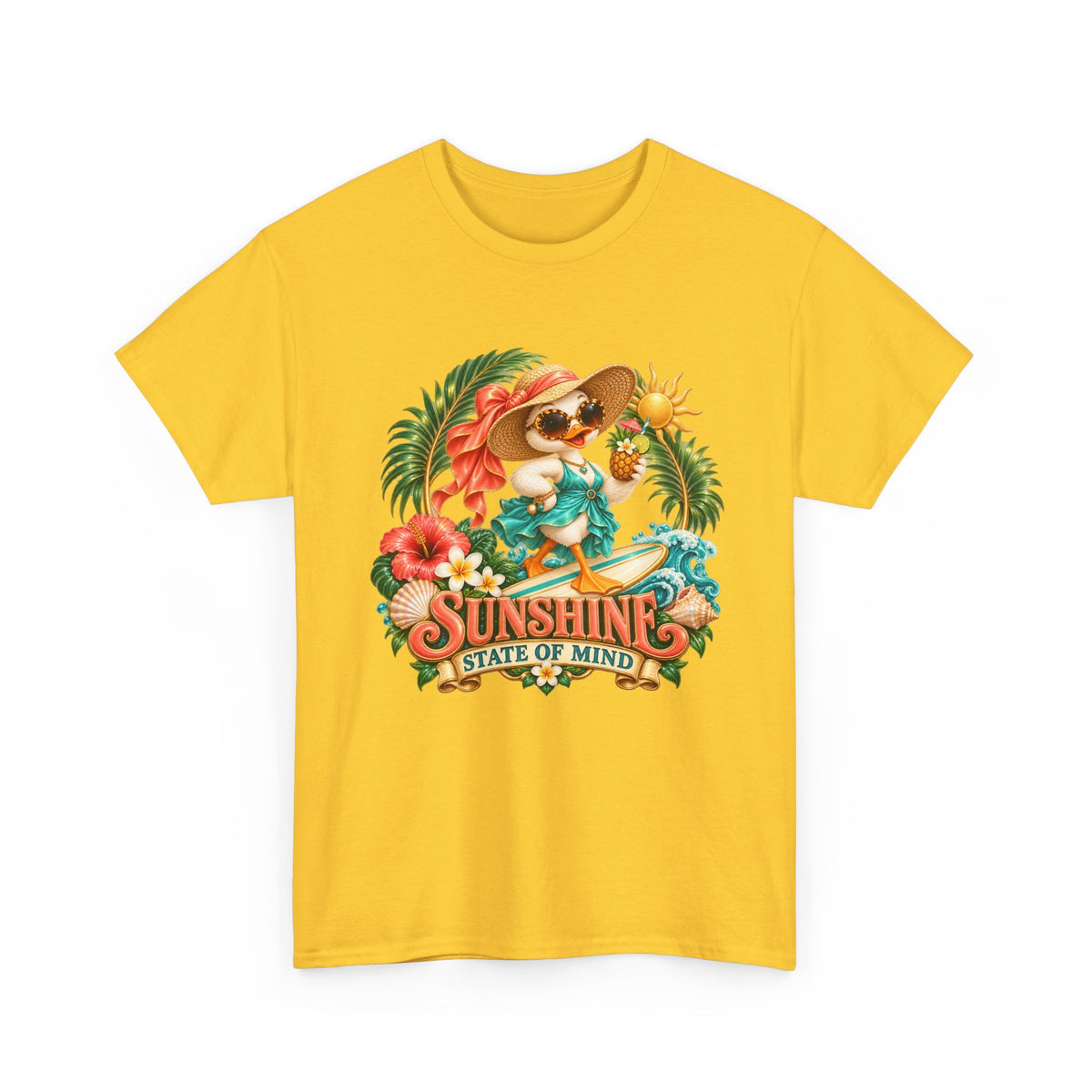 Sunshine State of Mind T-Shirt | Tropical Beach Dog Graphic