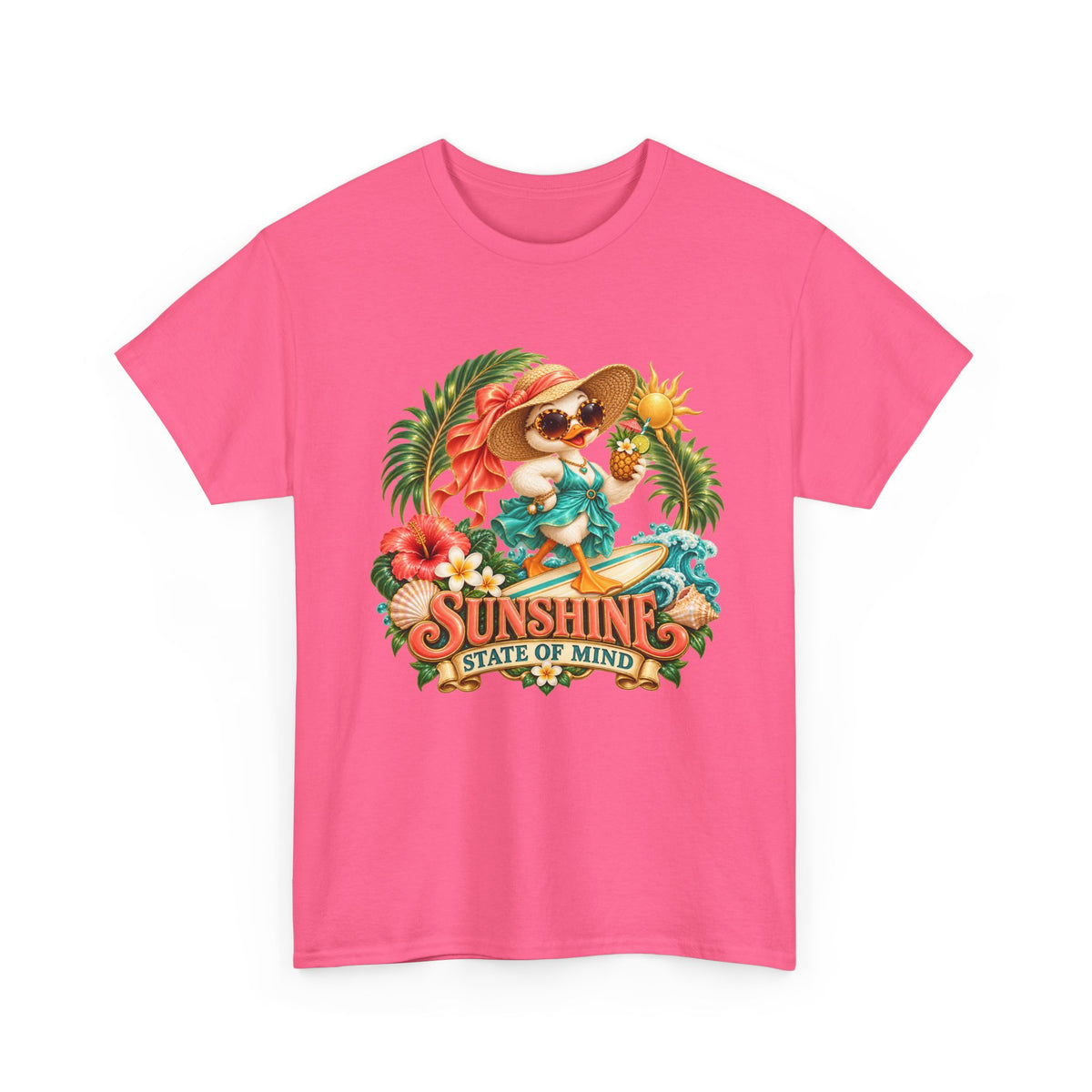 Sunshine State of Mind T-Shirt | Tropical Beach Dog Graphic